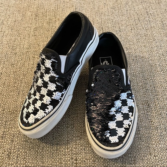 sequin vans womens